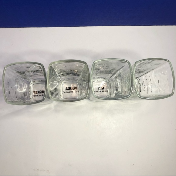 Kikkerland Barware Tumblers Glasses Mixed Drink Vodka Rum Gin Whiskey Lot of 4 - Picture 4 of 7